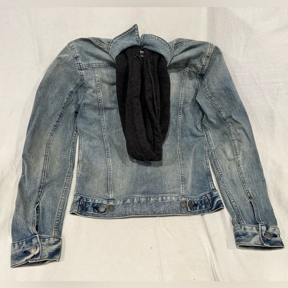 Express Hooded Denim Jacket - Picture 2 of 3